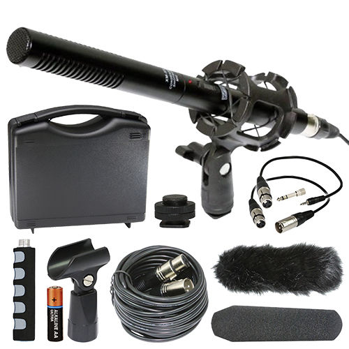 Vidpro XM-55 13-Piece 11' Condenser Video & Broadcast Shotgun Microphone Kit
